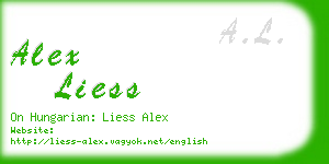 alex liess business card